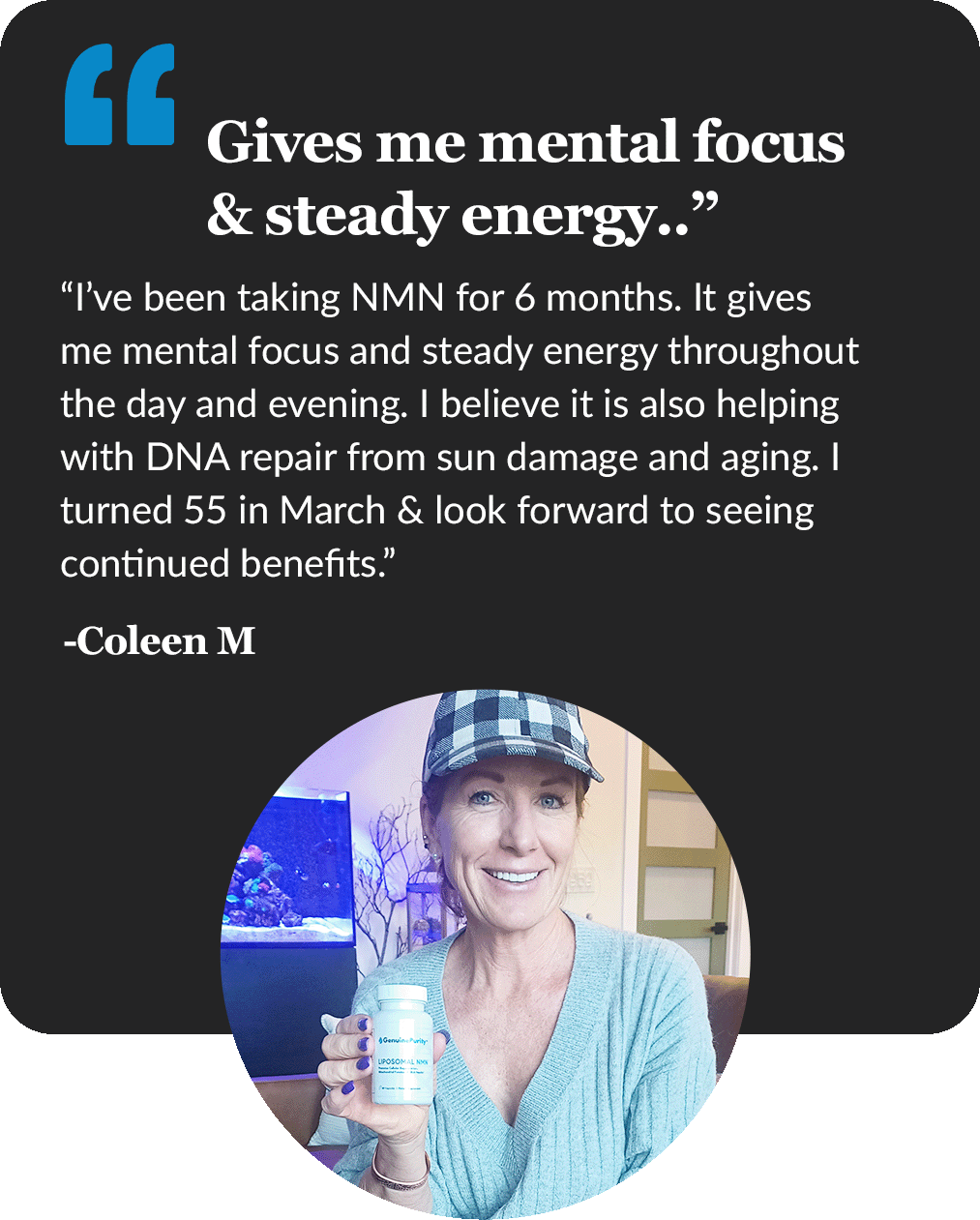 Coleen's GenuinePurity NMN Testimonial - Health Transformation